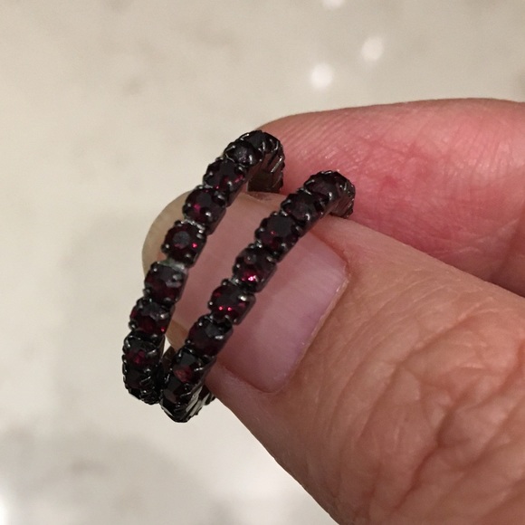 2 Purple red oxidized metal eternity bands - Picture 5 of 8